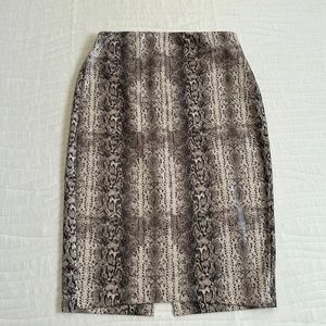 Express snake print pencil skirt XS